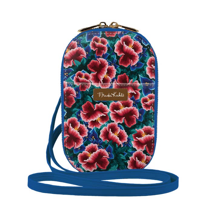 Frida Kahlo Hibiscus Crossbody for wholesale by Monarque
