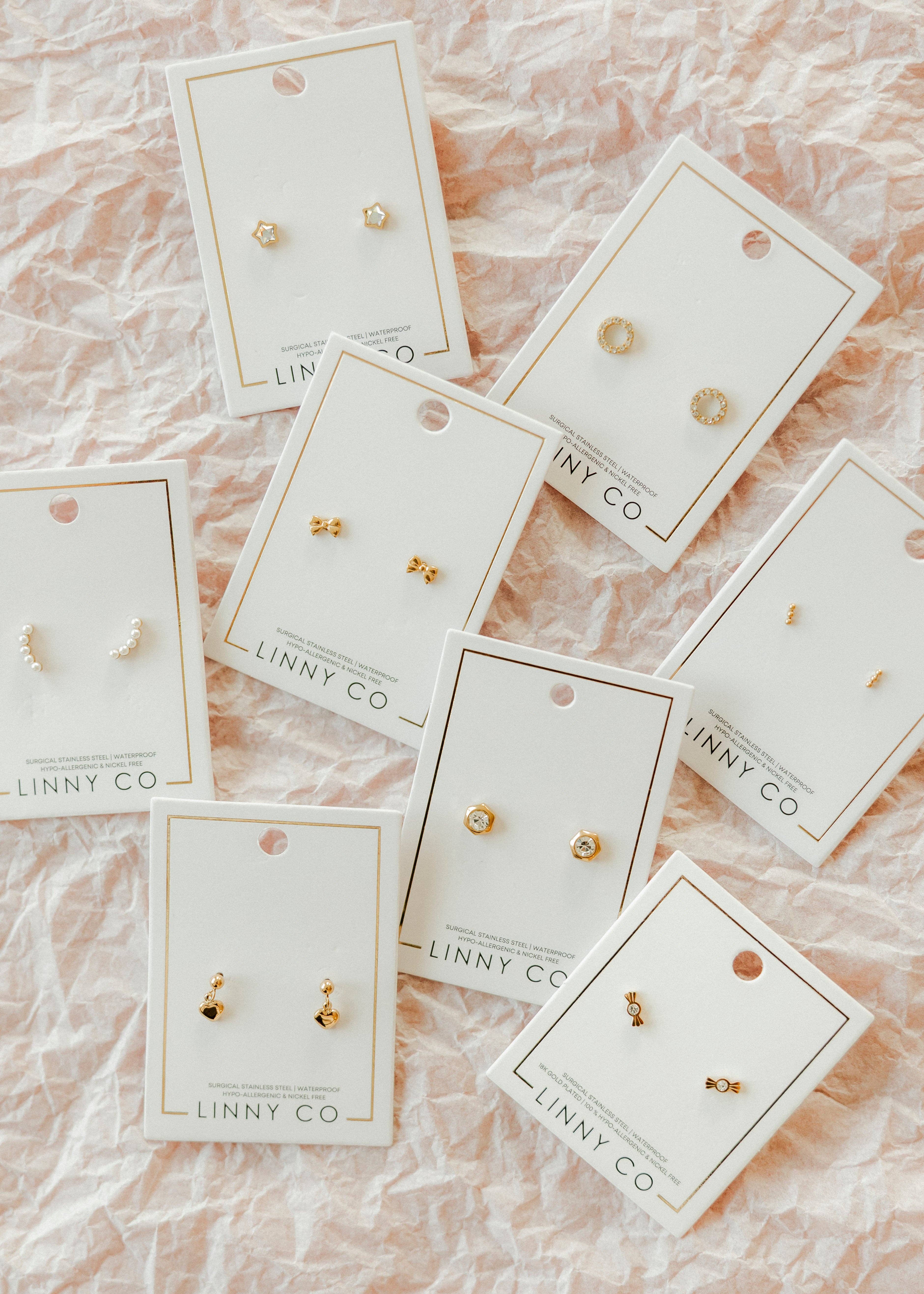 LINNY CO - Wholesale Stud/Post Earrings - Screwback Stud Earrings - Kate Candy Gold10