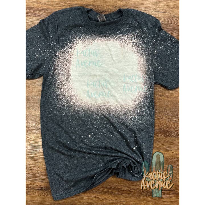 Dark Grey Heather Bleached Blank T-Shirt for wholesale by Kactus Avenue