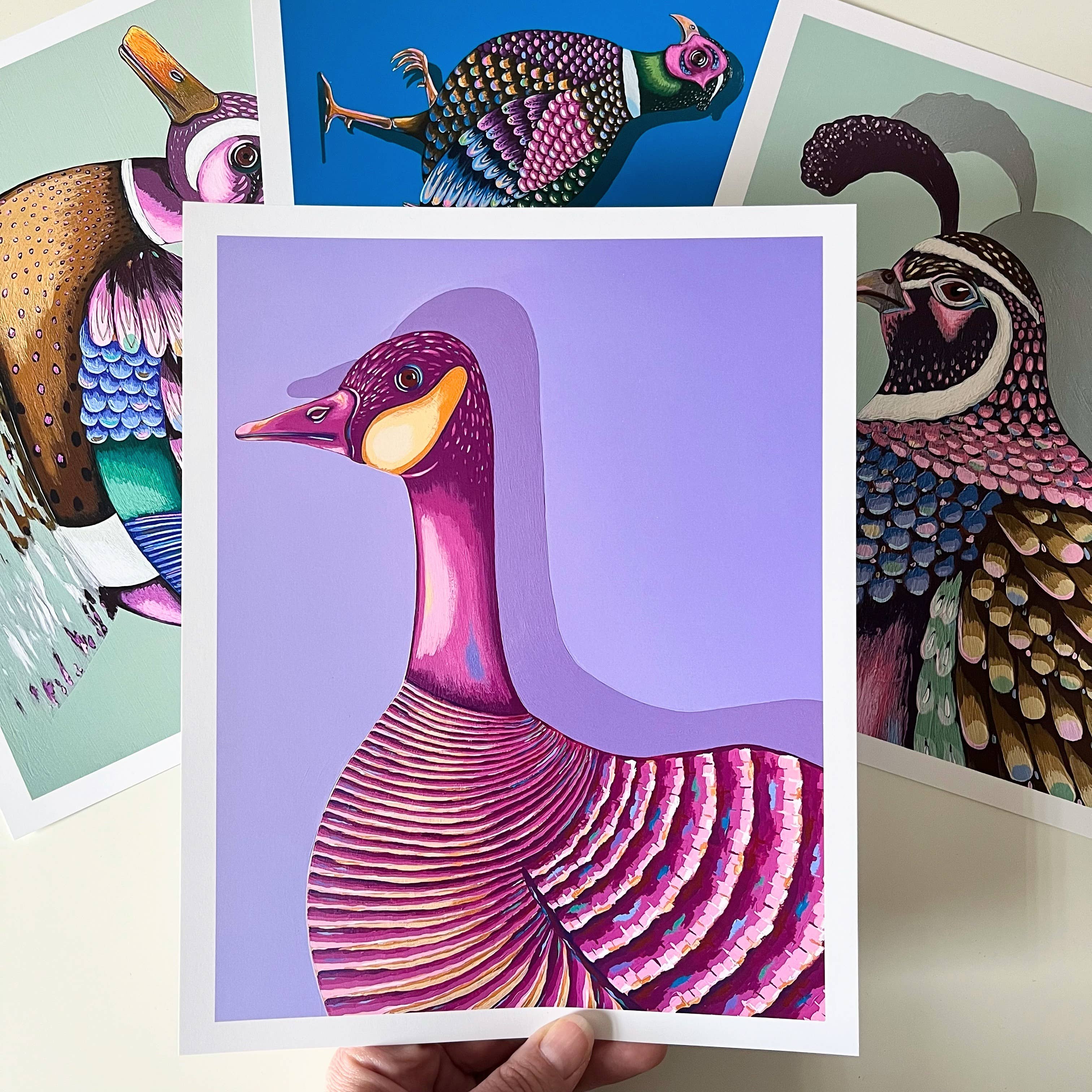 Molly Kant Studio LLC – wholesale Konsttryck – Gås Konstaffisch // "Greta Gås"4