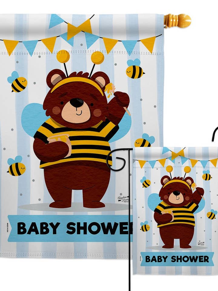 Baby Bear Shower Feier Neugeborene Wildlife Decor Flagge für den Großhandel von Two Group Flag Co