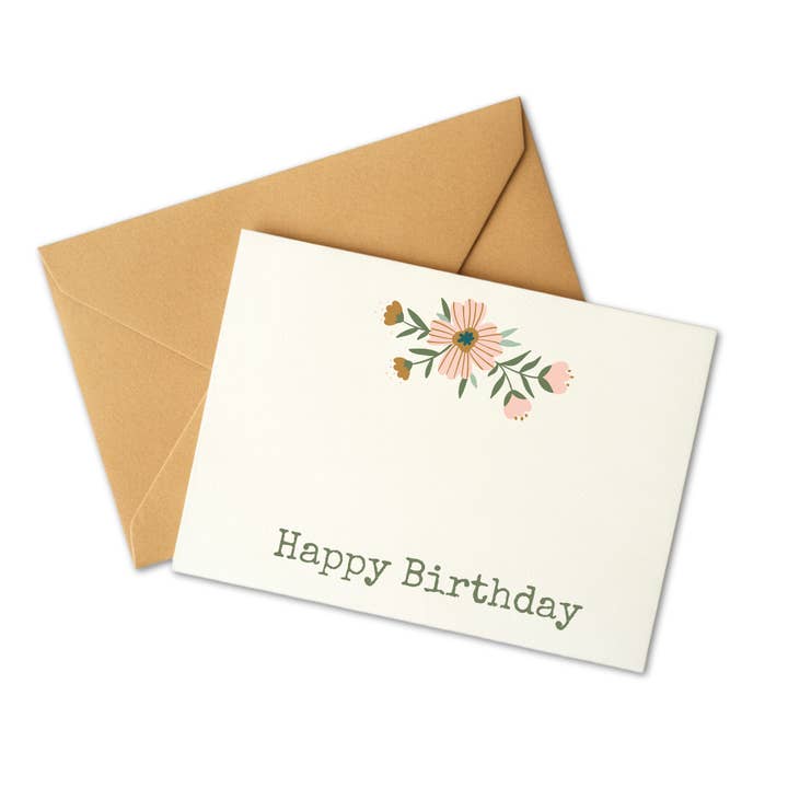 HAPPY BIRTHDAY FLORAL MINI CARD for wholesale by Stickerlishious