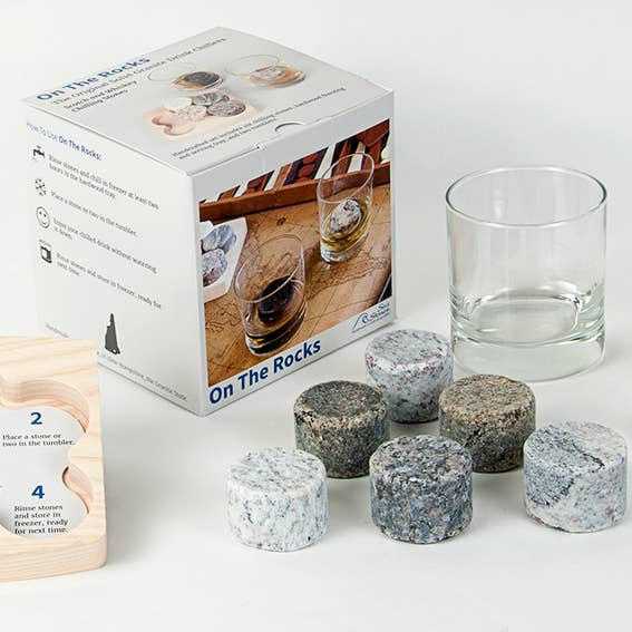 Sea Stones - Wholesale Drink Chilling Cubes - On The Rocks Chillers Set Granite Hardwood Ash & Glass5