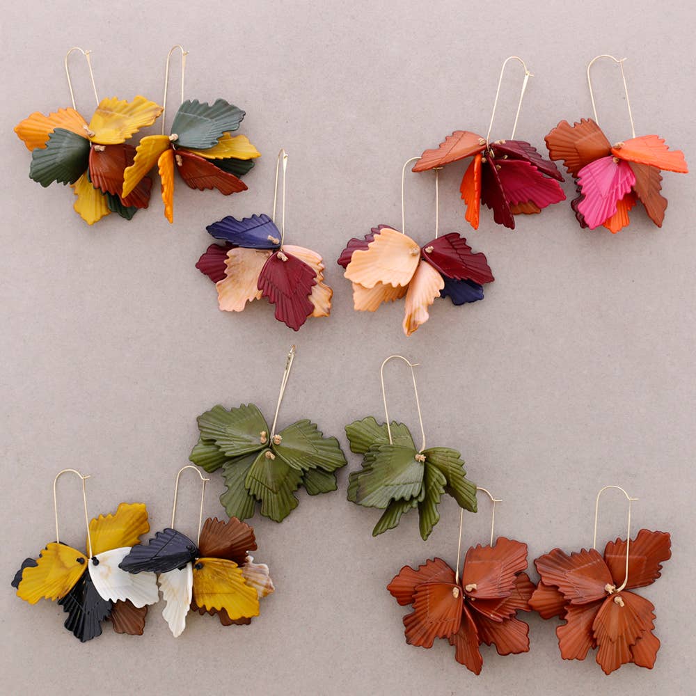 Sonata - Wholesale Kliksieraden - Oorringen Bladeren Hars4