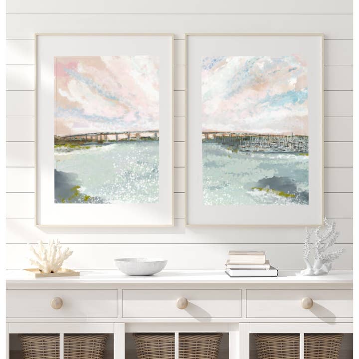 STONO RIVER (Set of 2) - Art Prints for wholesale by Rebecca Illustrated