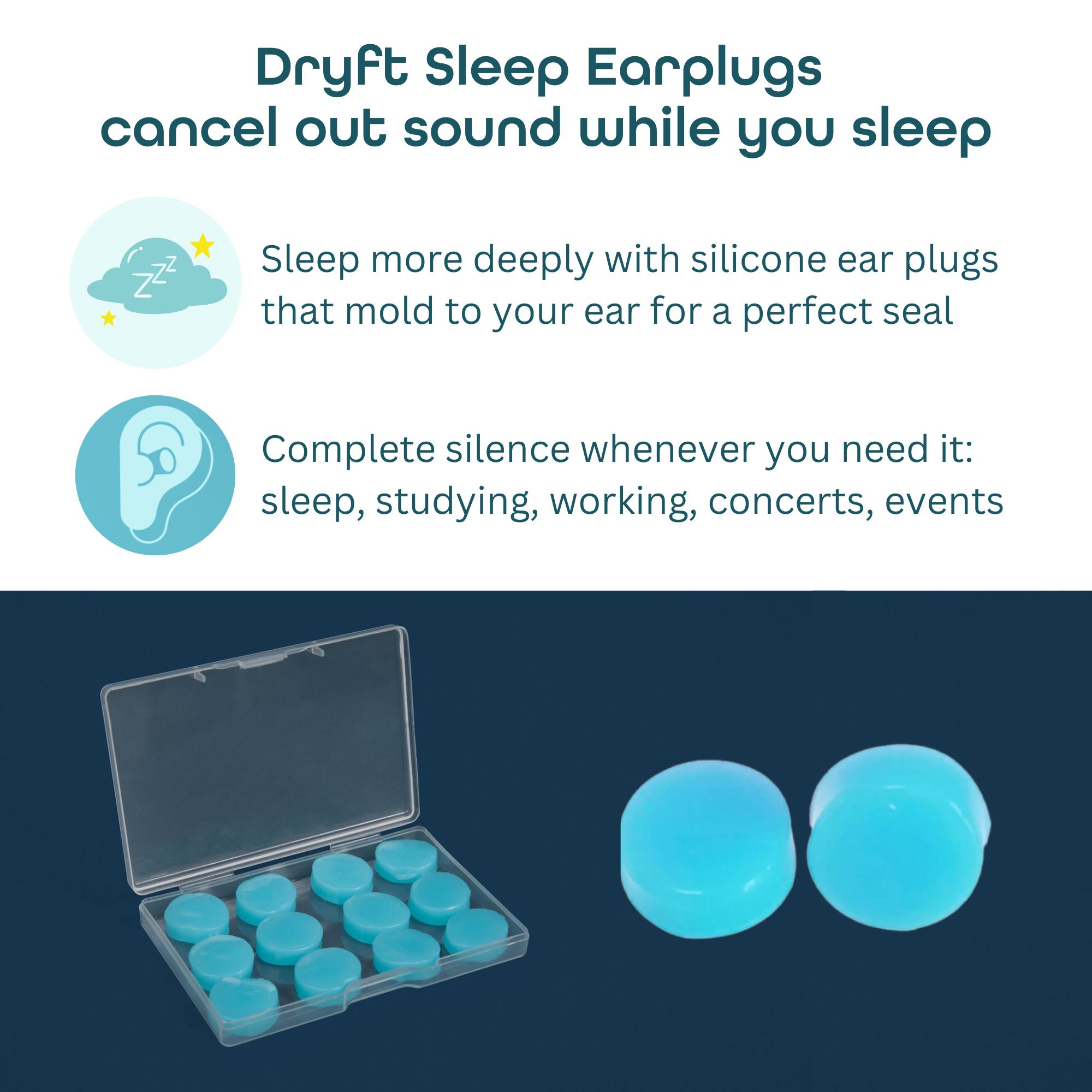 Dryft Sleep LLC - Wholesale Earplugs - Dryft Sleep Ear Plugs (Wellness, Travel, Beauty, Sleep Aid)6