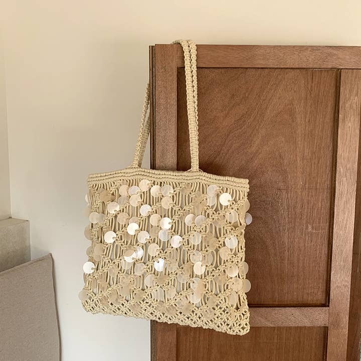 Sac cabas tissé à la main en crochet grande capacité pour femmes N6A119 pour la vente par alberalkirk