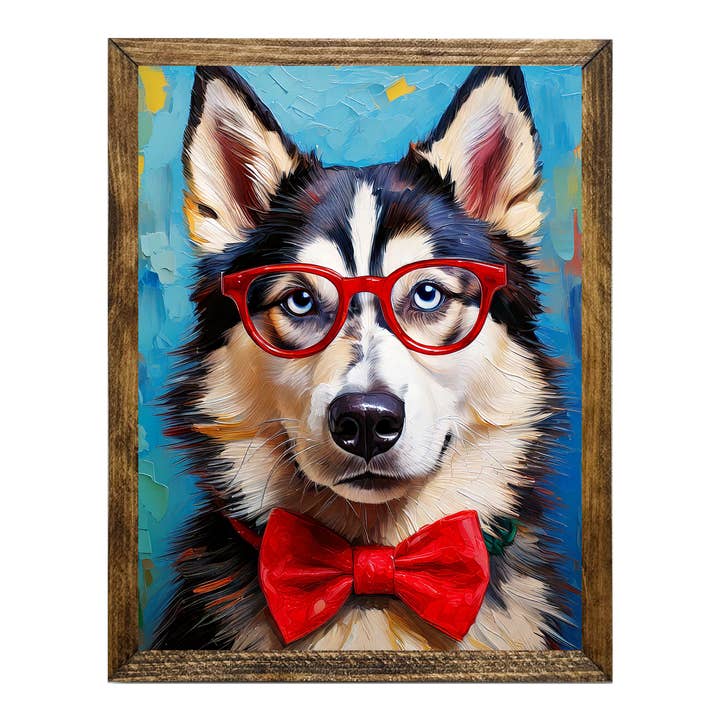 SÉRIE ARTÍSTICA TIMBERLAND - ANIMAIS COM ÓCULOS HUSKY por atacado de Jarmz Designs