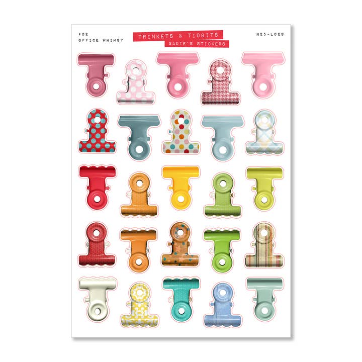 Kontor Luner • Nips & Småting Klistermærkeark for engroshandel hos Sadie's Stickers