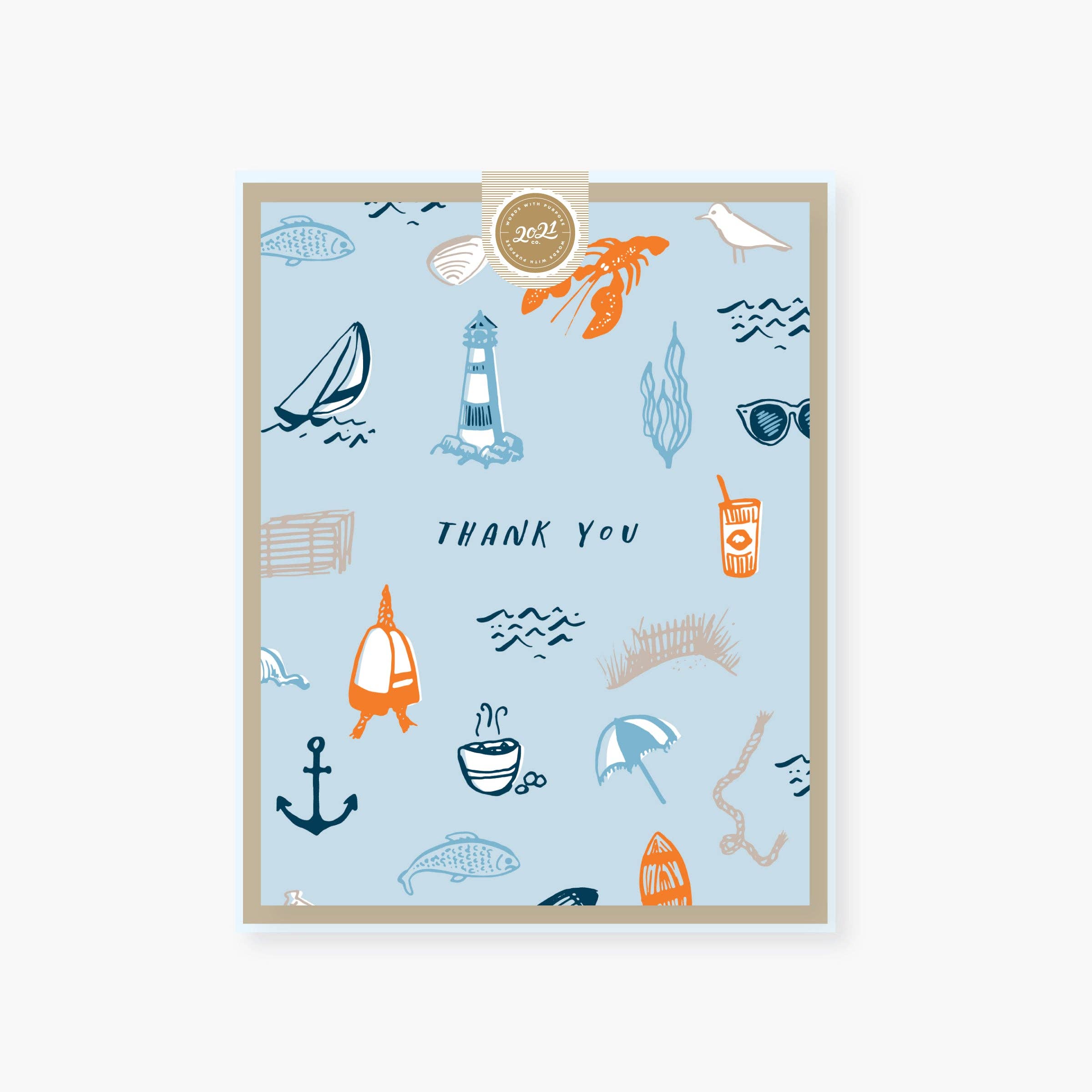 2021 Co. – postal de agradecimento por atacado – Cartão de agradecimento dos ícones da Nova Inglaterra1