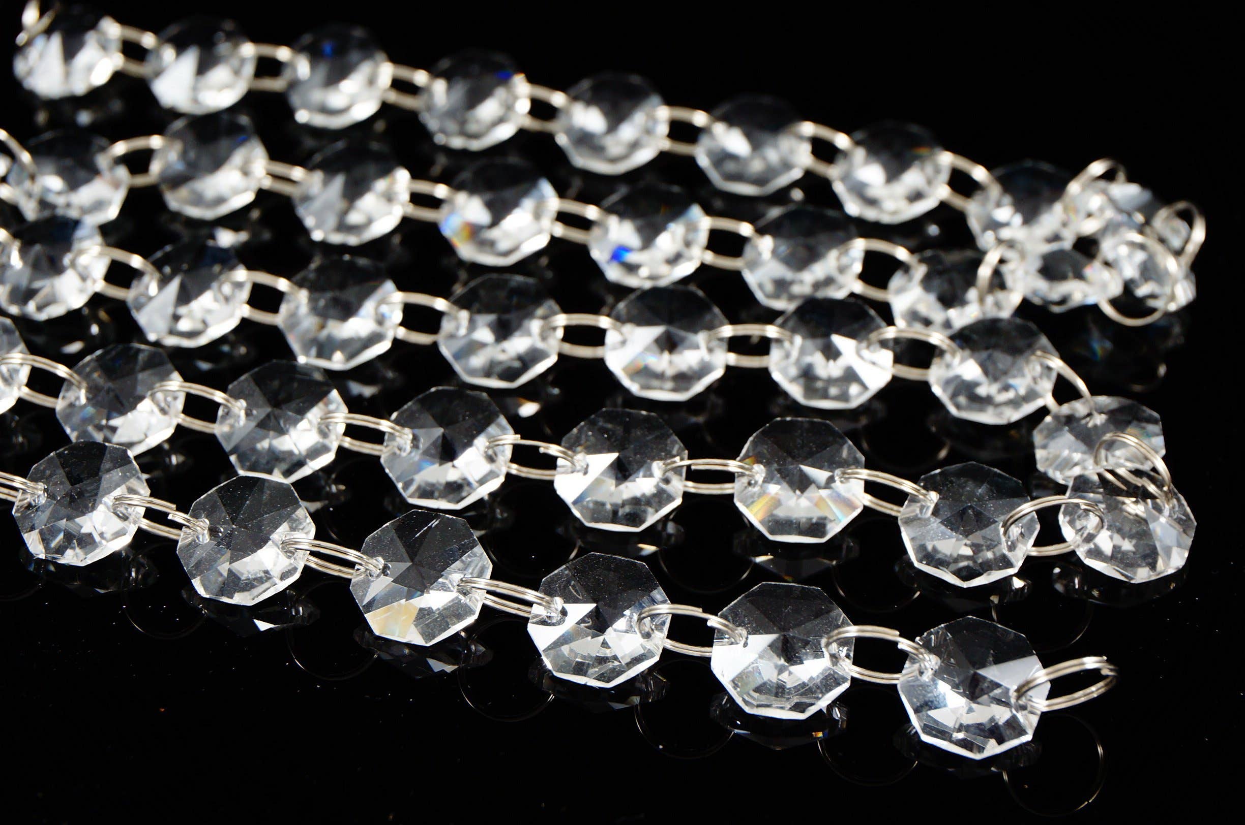 Decor N Beyond - Wholesale Bunting/Garland - Octagon Crystal Bead Chain5