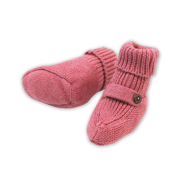 Viverano Organics - Wholesale Booties - Baby - Heather Knit Baby Booties Shoes (Organic Cotton)
