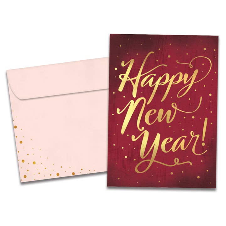 Golden New Year New Year 4 Pack 20459 for wholesale by Tree-Free Greetings