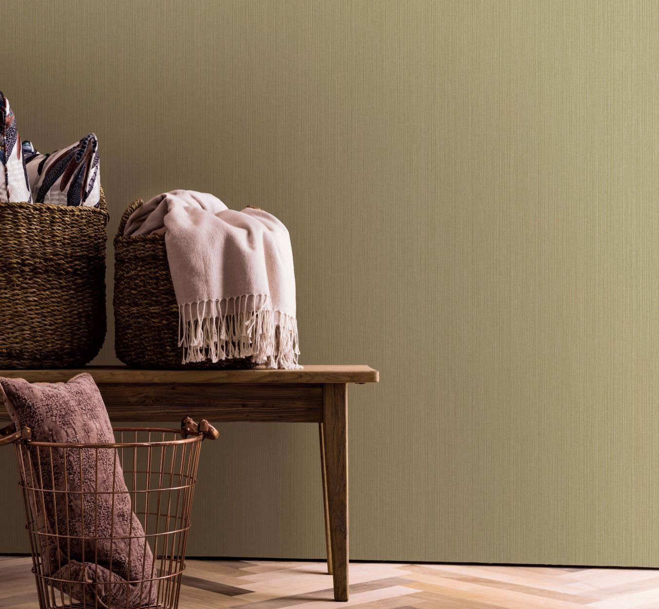 Marburg - Vente Papier peint - Papier peint à rayures dorées, beiges pour chambre, salon ou1