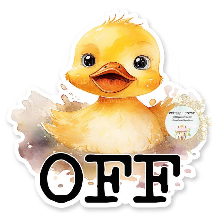 Duck Off Funny Farm Vinyl Decal Sticker Fuck Off for wholesale by cottage + crown