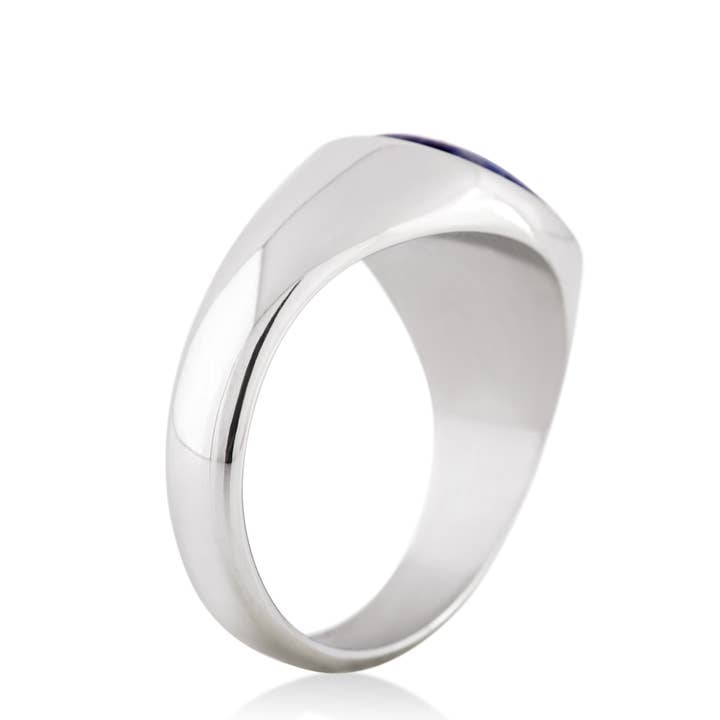 Blackskies - Wholesale Cocktail/Statement Ring - Coruscent Ring Silver-Sodalite2