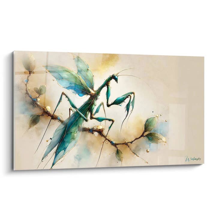 Tableau Danse de la Mante - Édition Insecte Animaux pour la vente par Walensky