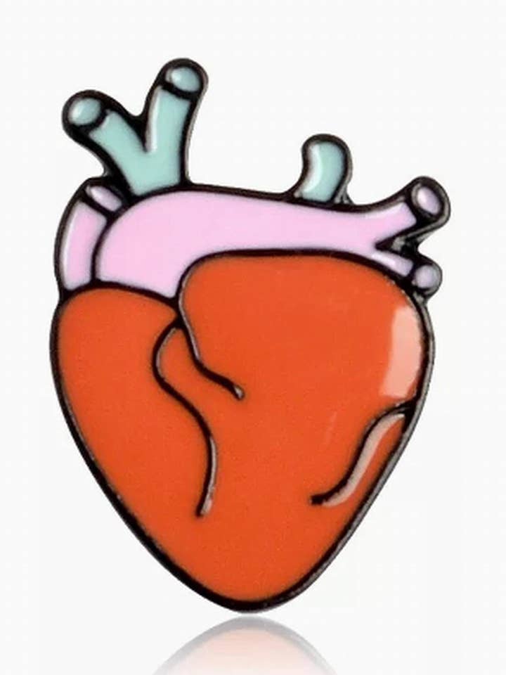 Anatomy Heart Lapel Pin Badge for wholesale by SimpleNGreat