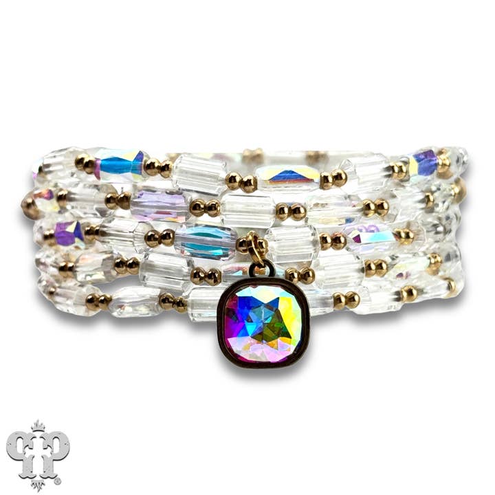 Pink Panache Brands - Wholesale Jewelry Set - Rectangle bead bracelet with Austrian crystal4