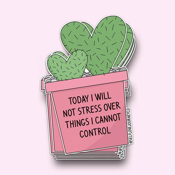 Self Care Positive Affirmation Plant Sticker Water Resistant för wholesale av Selflovejourneyco