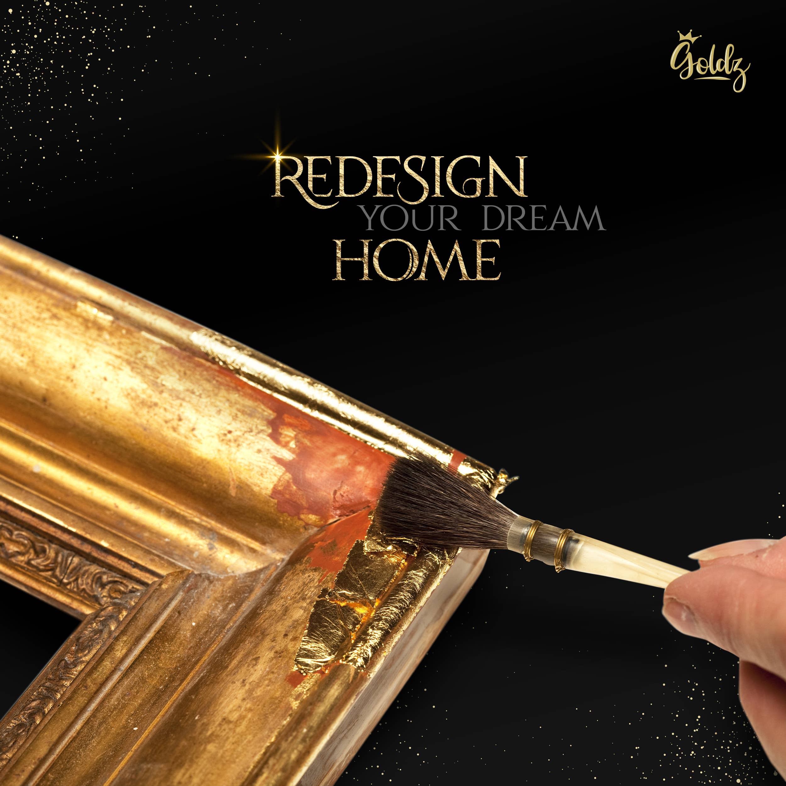 goldz - Vendita all'ingrosso Kit decorazione torte - goldz: fogli grandi di oro commestibile 24 carati 10 cm x 10 cm4