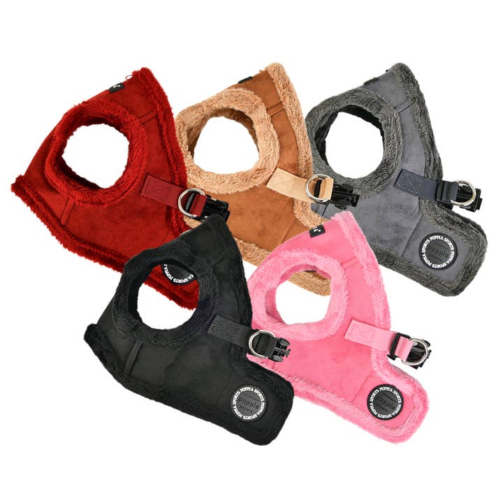 Harnais Puppia Terry B en tissu type suède pour la vente par Puppia