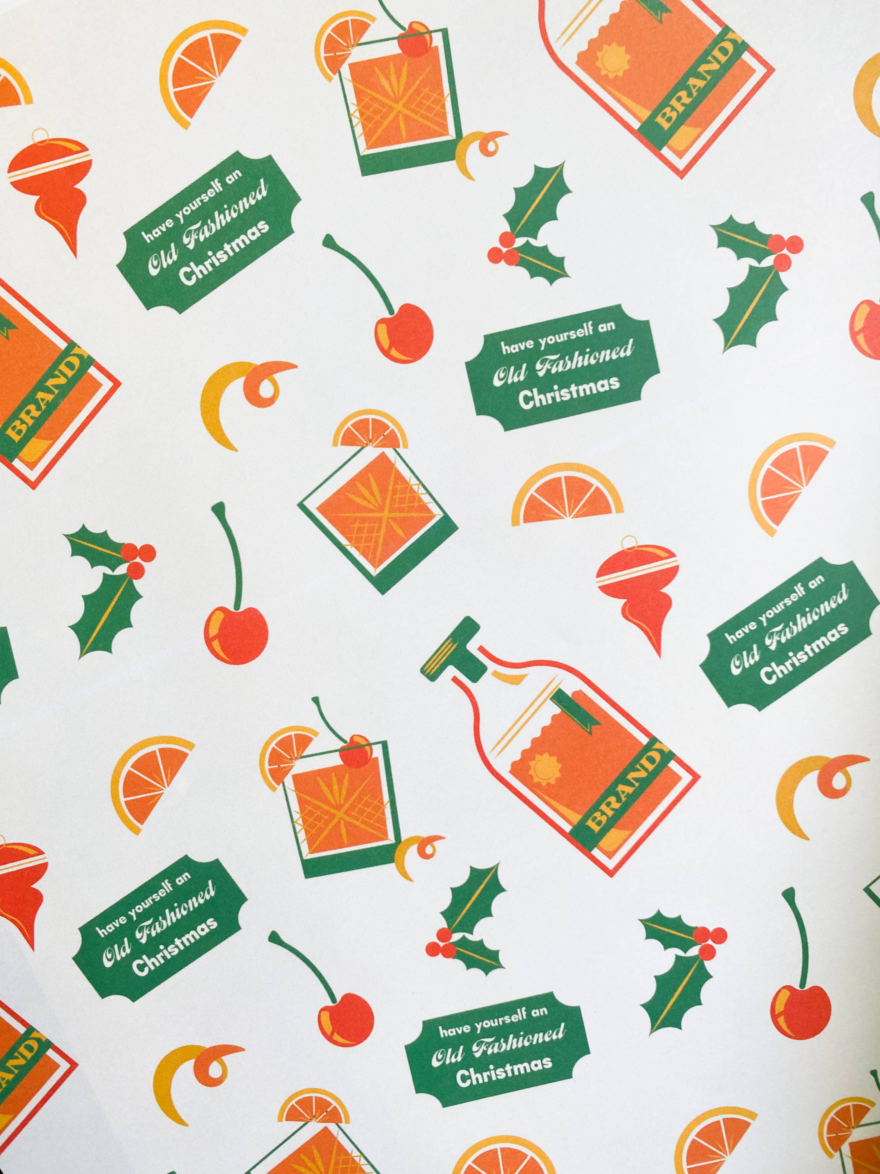 Bottlebrush Graphics - Wholesale Flat Wrap - NEW Old Fashioned Christmas holiday wrapping paper sheets! 3