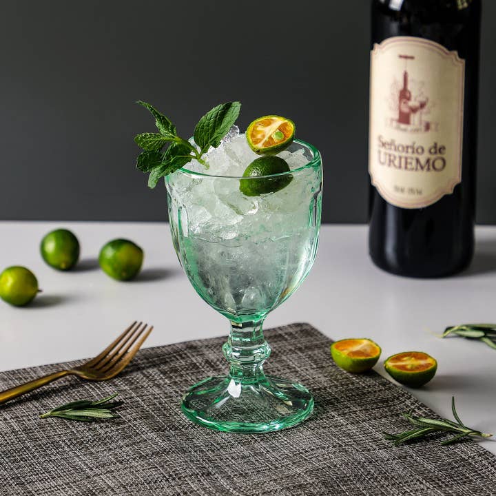 Everest Global - Wholesale Cocktail/Liquor Glass - Vintage Embossed Goblet Glasses set of 66