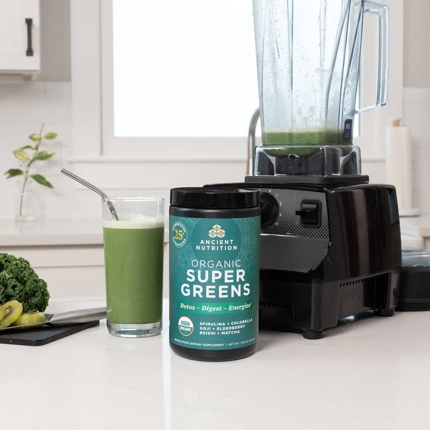 Noir SuperGreens Bio | Saveur de Poudre Verte (25 Portions) en vente sur Faire7
