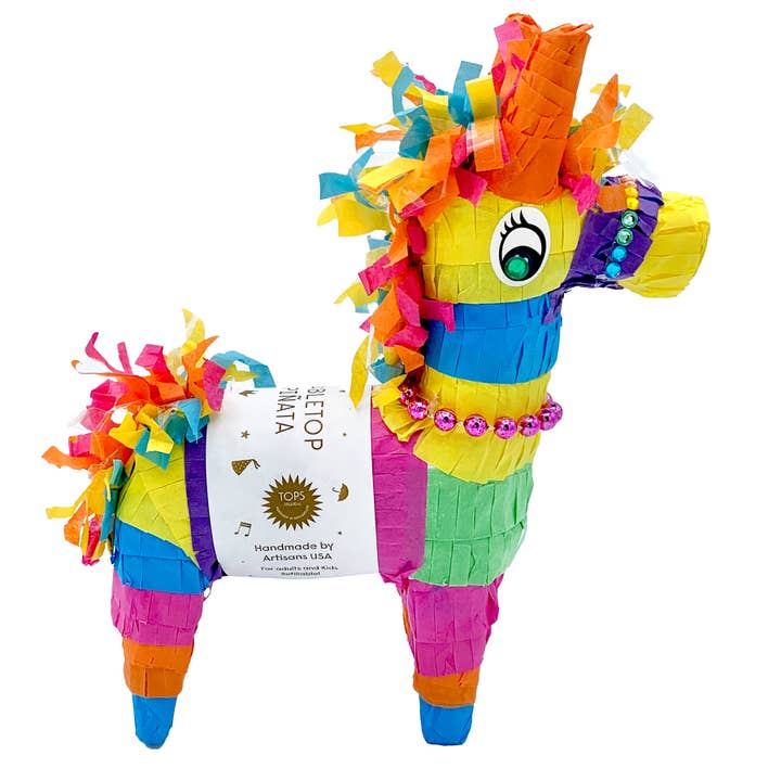 TOPS Malibu - Wholesale Party Favor - Refillable 8" Tabletop Piñata - Donkey - Assorted Colors