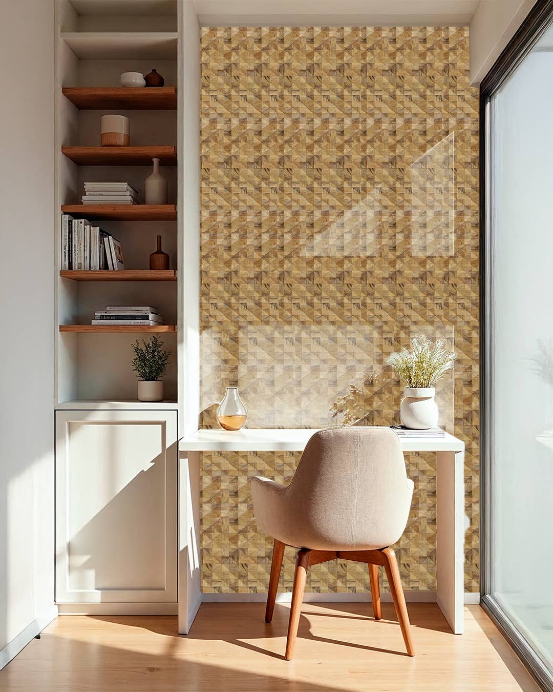 Java Creations - Vendita all'ingrosso Pannelli decorativi - Pannelli da Parete a Piramide in Teak (4 pannelli, 1,44 mq per scatola)11