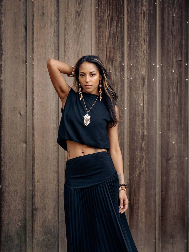 Nina Cheyenne Apparel - Wholesale Top & Skirt Set - Women's - The Zora Skirt Set - Onyx0