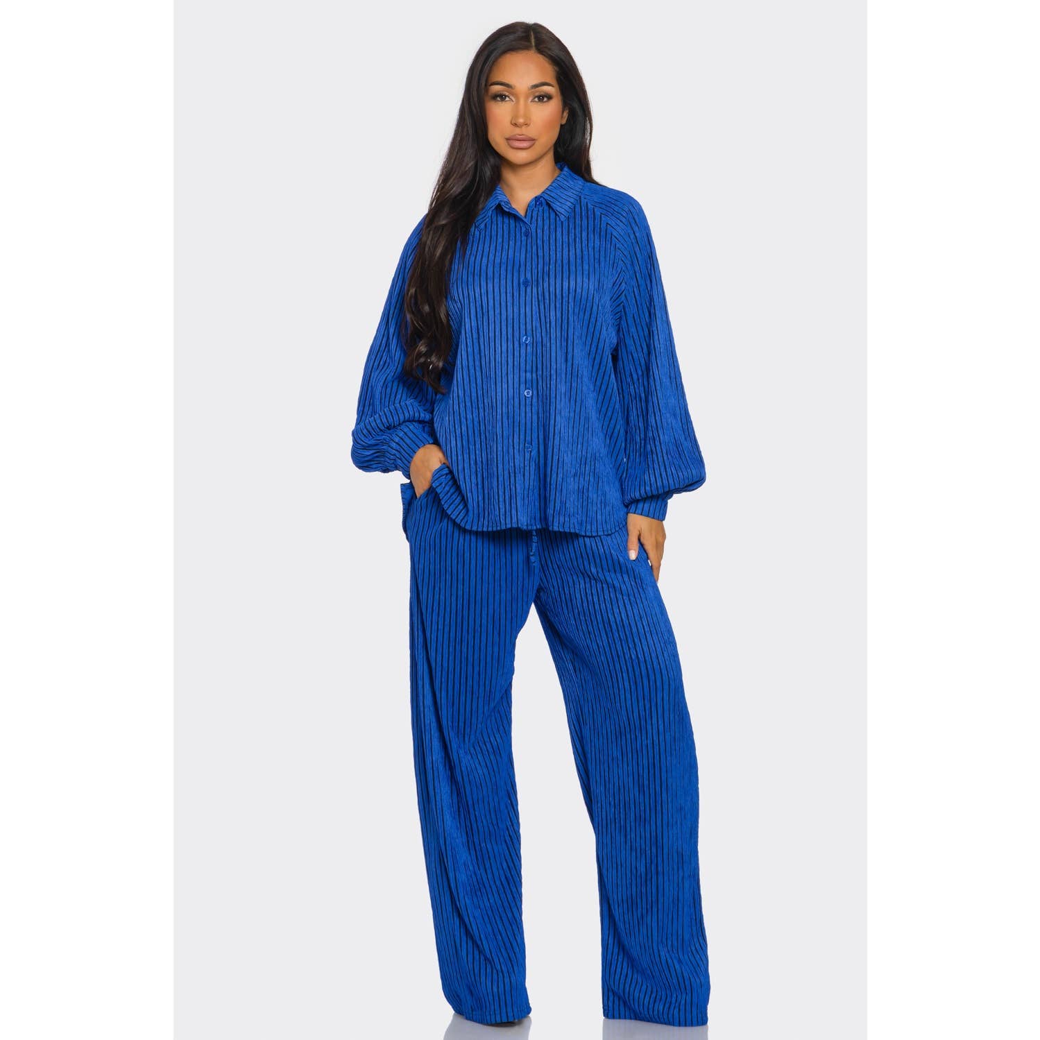 ITSSY - Wholesale Top & Pant Set (NOT Loungewear) - Women's - Button Down Shirt and Pant Set9