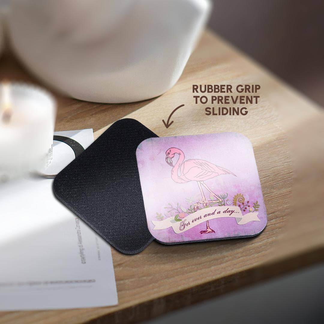 3dRose - Wholesale Coasters - 3dRose, Flamingo Valentines Day Illustration, Coaster10