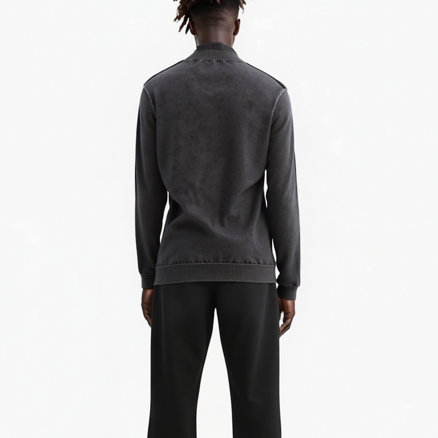 Robin K - Wholesale Knit Sweater - Men's - Men's Scorpion Turtle Neck Sweater in Black1