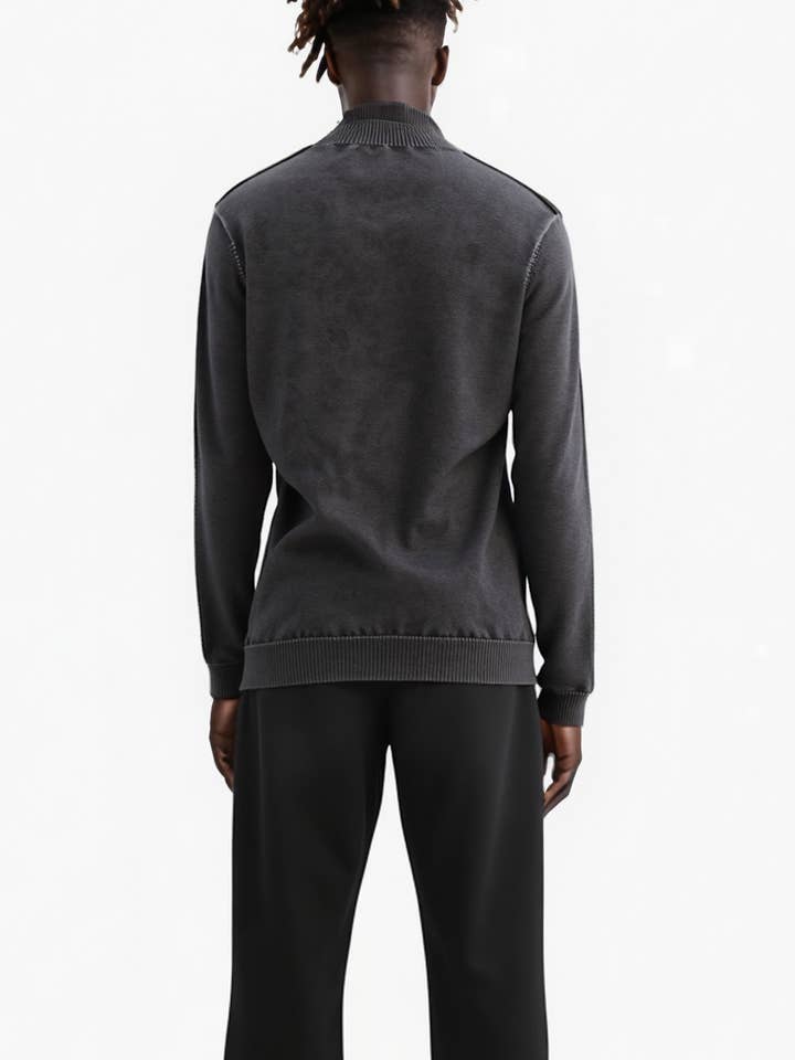 Robin K - Wholesale Knit Sweater - Men's - Men's Scorpion Turtle Neck Sweater in Black1