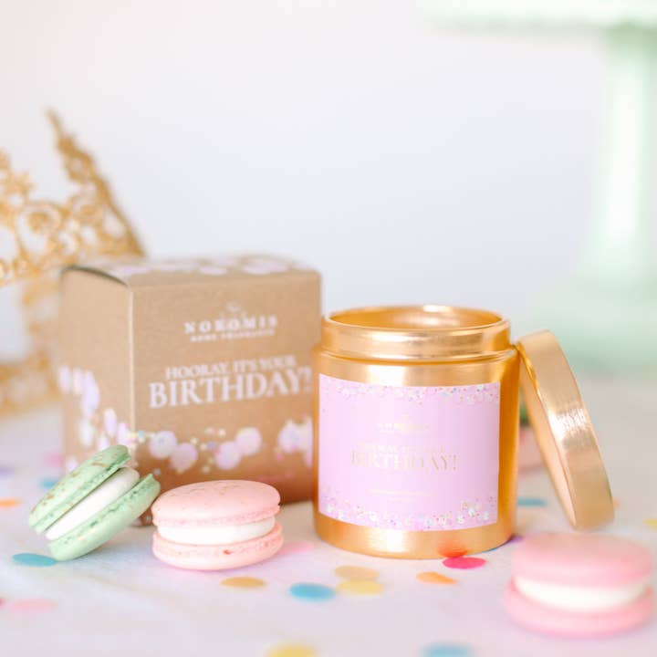 Happy Birthday 9oz Candle for wholesale by Nokomis Home Fragrance
