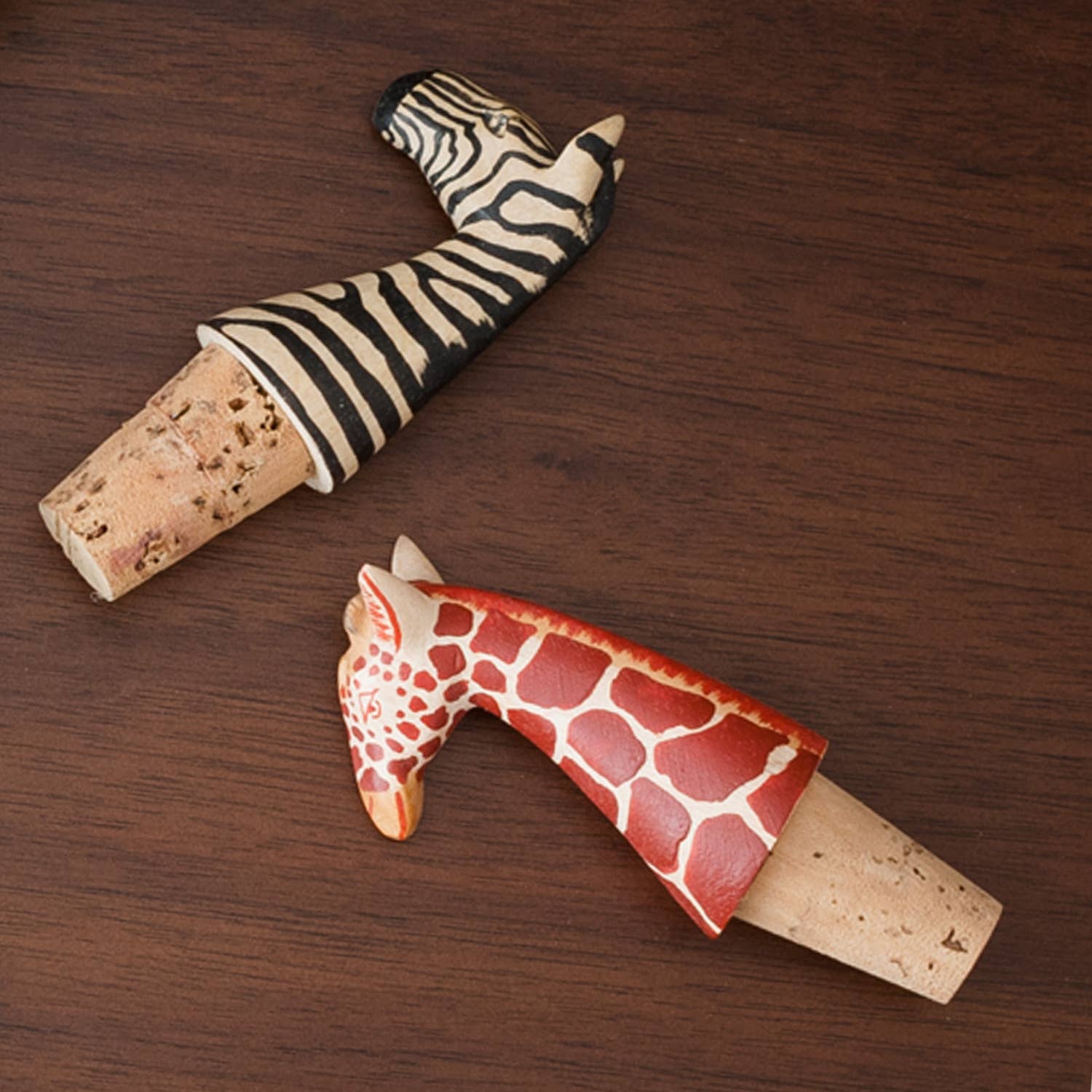 Ten Thousand Villages - Wholesale Wine Stopper - Bottle Topper Giraffe *1