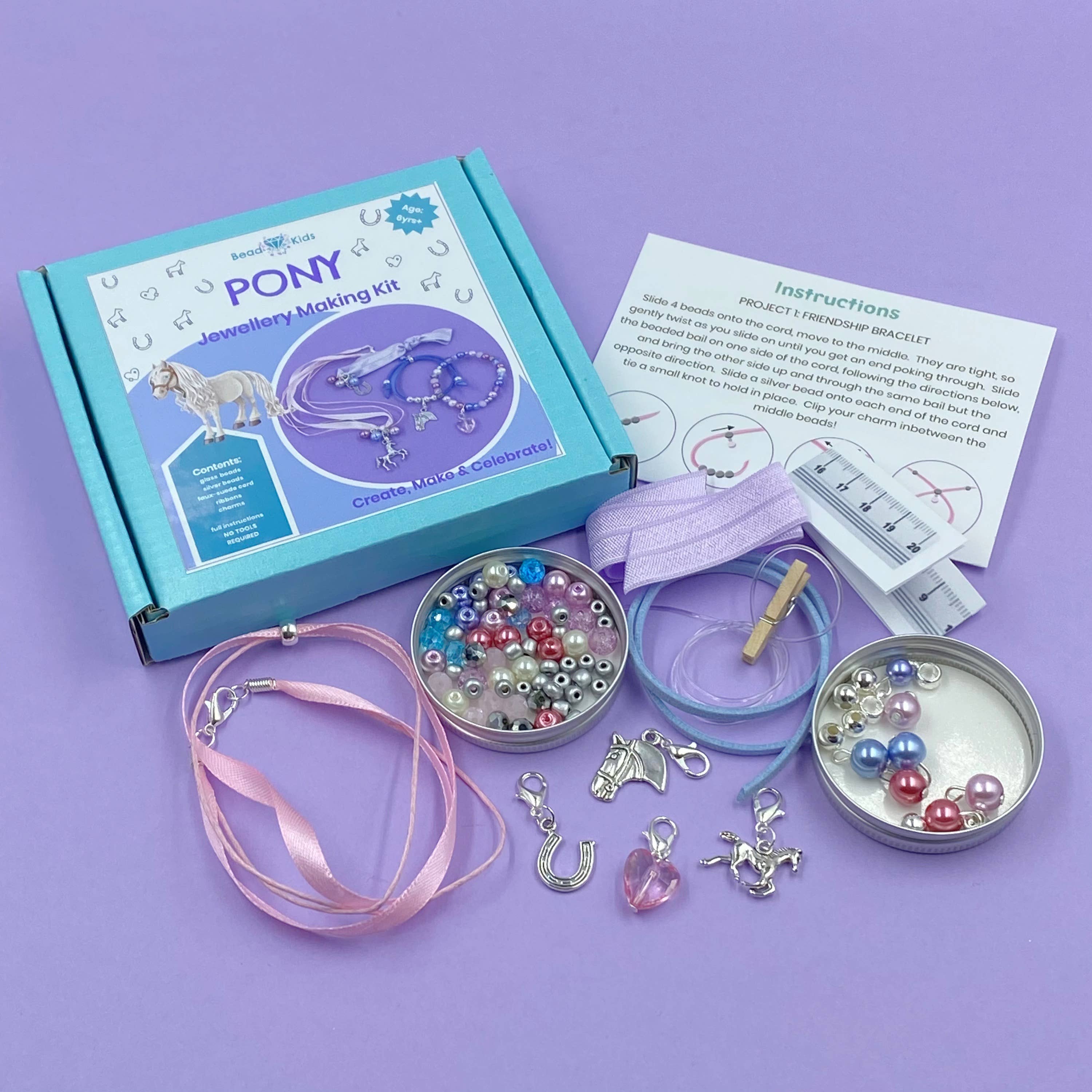Pipkits Mermaid Friendship Bracelet Making Kit - Eco-Friendly Jewellery  Box, Quality Charms, Beads, Vegan Cord - 10 Year Old Gifts for Girls, 5  Year