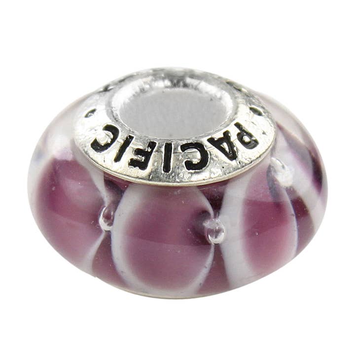 West Coast Jewelry - Wholesale Beads - Silver Murano Glass Bead - Do You Lilac It?2