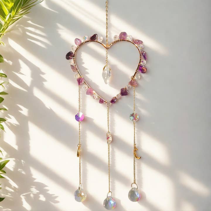 Décoration murale suspendue attrape-soleil en pierres précieuses naturelles pour la vente par Earth's Gems BTQ