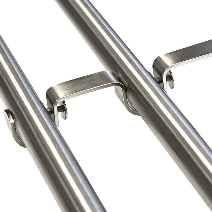 Wilson Double Rod Bracket Silver for wholesale on Faire1