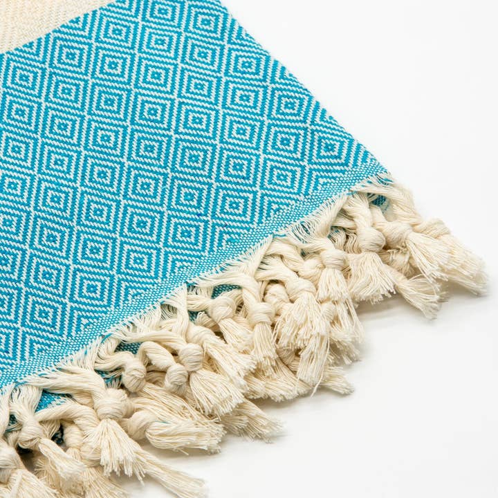 Istanbul Authentic Bazaar - Wholesale Beach towel - Turkish Cotton Towel- Blue3