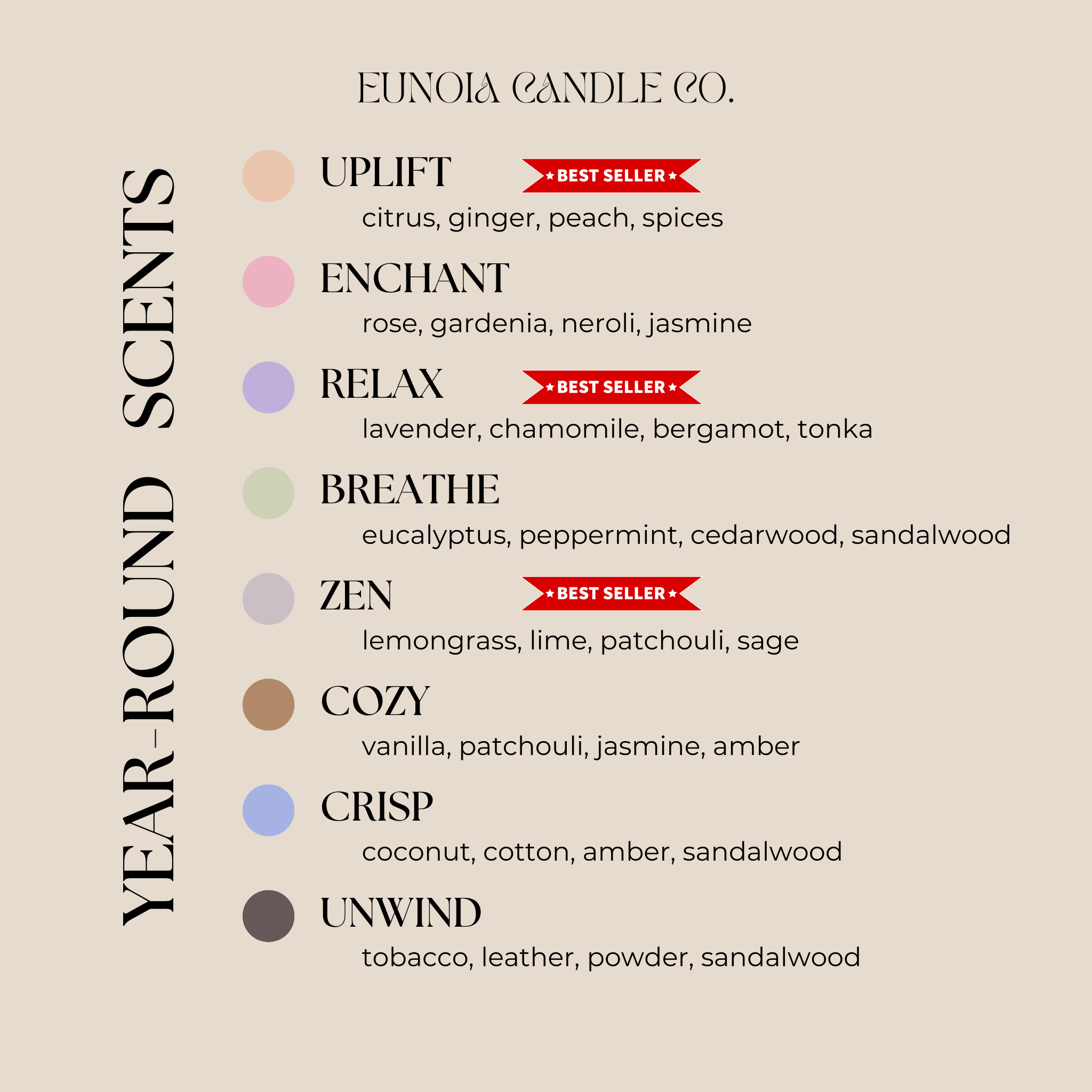 Eunoia Candle Co. - Wholesale Jar/Filled Candle - White Label Soy Candle (Unbranded) 8 oz Glass Jar+ Wood Wick9