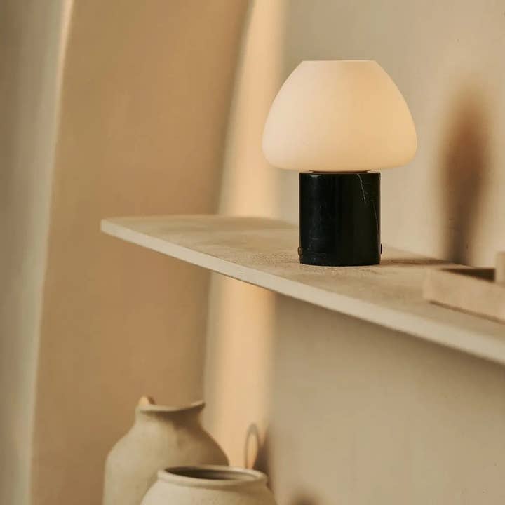 Tavellio - Wholesale Accent/Desk Lamp - Ostade Black / Nero Marquina – Unique Marble Rechargeable Table Lamp with 3 Light Colors & Dimming Function8