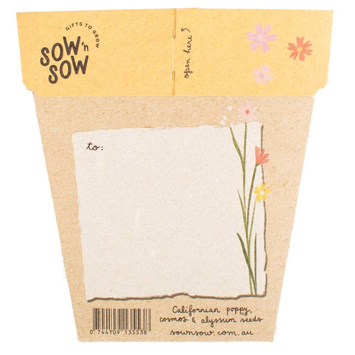 Sow 'n Sow - Wholesale Plant Seeds - Wildflowers Gift of Seeds (Australia Only)
