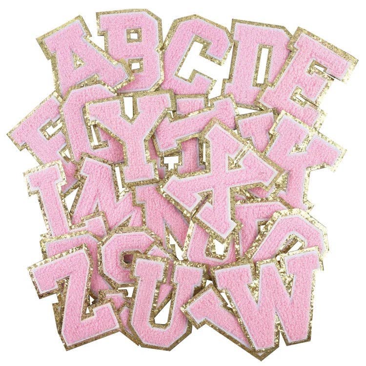 3.12" Light Pink Chenille Letters for wholesale on Faire2