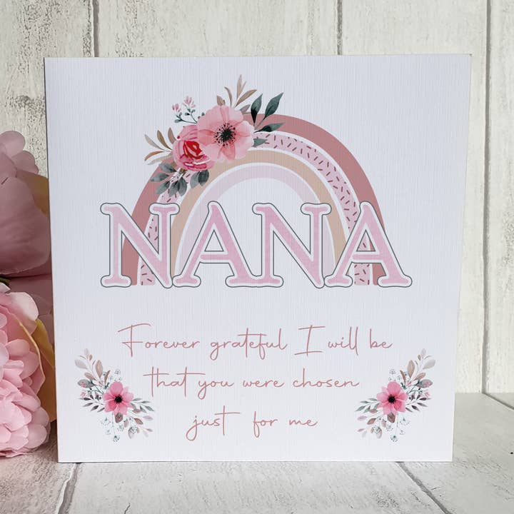 Nana Rainbow Card - Forever Grateful for wholesale by TM Giftware