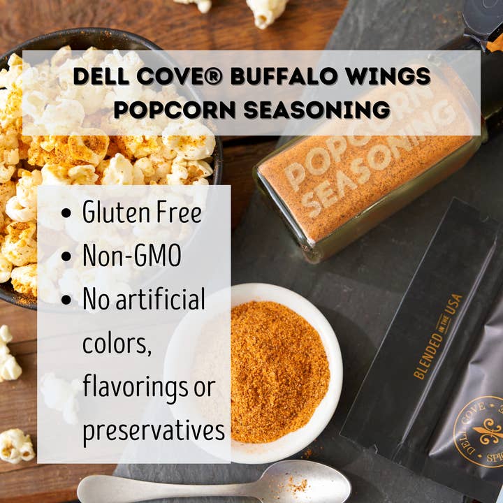 Dell Cove Spices & More Co. - Wholesale Dried spice mix - Buffalo Wings Popcorn Seasoning - Spicy Popcorn Flavor2