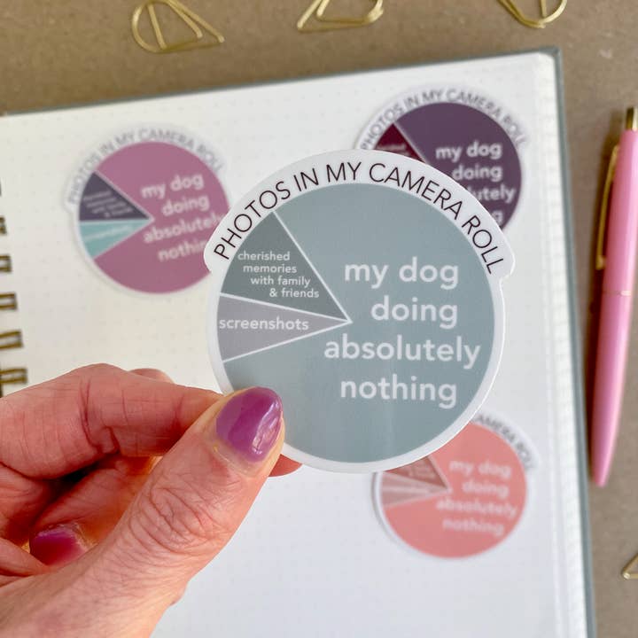 Peachy Pup Designs - Wholesale Sticker - Funny Pie Chart Dog Mom Sticker